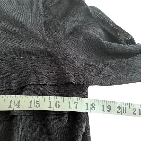 Ann Taylor Black Ruffle Front Cardigan - Size Large - Picture 8 of 10